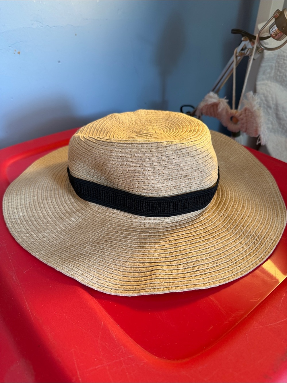 Madewell Natural Straw Hat with Black Sweatband